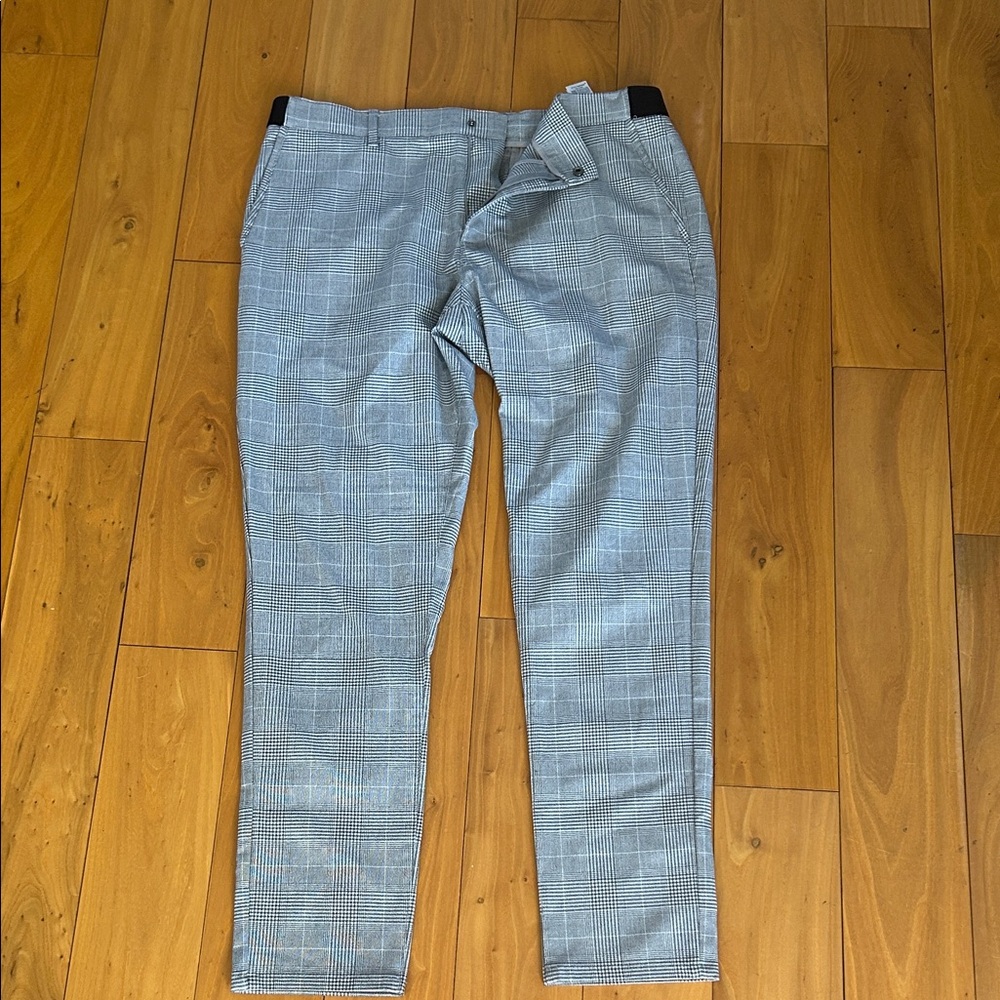 Zara Gray Plaid Trousers